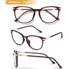 image:imageDUCO Blue Light Glasses for Men Women Blue Ray Blocking Glasses Computer Glasses for Teens Brown Retro Round Eyeglasses Frame Non prescription 5204