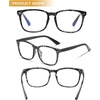 image:imageDUCO Blue Light Glasses for Men Women Blue Ray Blocking Glasses Computer Glasses for Teens Non prescription Eyeglasses 5201Black White