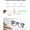 image:imageDUCO Blue Light Glasses for Men Women Blue Ray Blocking Glasses Computer Glasses for Teens Non prescription Eyeglasses 5201Black White