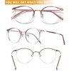 image:imageDUCO Blue Light Glasses for Women Men Blue Ray Blocking Glasses Computer Glasses for Teens Retro Round Eyeglasses W013
