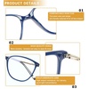 image:imageDUCO Blue Light Glasses for Women Men Blue Ray Blocking Glasses Computer Glasses for Teens Retro Square Eyeglasses Frame Non prescription 5209
