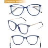 image:imageDUCO Blue Light Glasses for Women Men Blue Ray Blocking Glasses Computer Glasses for Teens Retro Square Eyeglasses Frame Non prescription 5209
