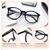 image:imageDUCO Blue Light Glasses for Women Men Computer Gaming Glasses for Teens Anti Eyestrain Reading Eyeglasses Black 1230