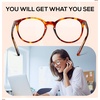 image:imageDUCO Blue Light Glasses for Women Men Computer Gaming Glasses for Teens Anti Eyestrain Reading Eyeglasses Brown 1230