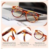 image:imageDUCO Blue Light Glasses for Women Men Computer Gaming Glasses for Teens Anti Eyestrain Reading Eyeglasses Brown 1230