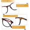 image:imageDUCO Blue Light Glasses for Women Men Computer Gaming Glasses for Teens Anti Eyestrain Reading Eyeglasses Tortoise 1230