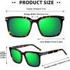 image:imageDUCO Classic Square Polarized Sunglasses for Men Women Vintage Handmade Acetate Sun Glasses DC8288
