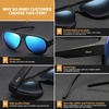 image:imageDUCO Fit Over Sunglasses for Men Women Wear Over Glasses Retro Wrap Around Polarized Sun Glasses UV400 Protection Blue