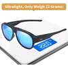 image:imageDUCO Fit Over Sunglasses for Men Women Wear Over Glasses Retro Wrap Around Polarized Sun Glasses UV400 Protection Blue