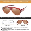 image:imageDUCO Fit Over Sunglasses for Men Women Wear Over Glasses Retro Wrap Around Polarized Sun Glasses UV400 Protection Brown