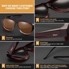 image:imageDUCO Fit Over Sunglasses for Men Women Wear Over Glasses Retro Wrap Around Polarized Sun Glasses UV400 Protection Brown