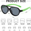 image:imageDUCO Kids Aviatory Style Polarized Sunglasses TPEE Flexible Frame Glasses for Boys and Girls Age 3 to 7 K011