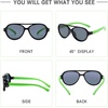 image:imageDUCO Kids Aviatory Style Polarized Sunglasses TPEE Flexible Frame Glasses for Boys and Girls Age 3 to 7 K011
