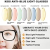 image:imageDUCO Kids Blue Light Glasses Girls Boys Computer Gaming Eyeglasses Anti UVBluelight Glasses for Kids Age 610 K028Black