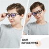image:imageDUCO Kids Blue Light Glasses Girls Boys Computer Gaming Eyeglasses Anti UVBluelight Glasses for Kids Age 610 K028Black