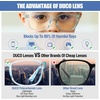 image:imageDUCO Kids Blue Light Glasses Girls Boys Computer Gaming Eyeglasses Anti UVBluelight Glasses for Kids Age 610 K028Clear Blue