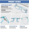 image:imageDUCO Kids Blue Light Glasses Girls Boys Computer Gaming Eyeglasses Anti UVBluelight Glasses for Kids Age 610 K028Clear Blue