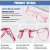 image:imageDUCO Kids Blue Light Glasses Girls Boys Computer Gaming Eyeglasses Anti UVBluelight Glasses for Kids Age 610 K028Clear Pink