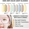 image:imageDUCO Kids Blue Light Glasses Girls Boys Computer Gaming Eyeglasses Anti UVBluelight Glasses for Kids Age 610 K028Clear Pink