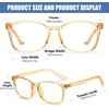 image:imageDUCO Kids Blue Light Glasses Girls Boys Computer Gaming Eyeglasses Anti UVBluelight Glasses for Kids Age 610 K028Clear Yellow