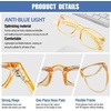 image:imageDUCO Kids Blue Light Glasses Girls Boys Computer Gaming Eyeglasses Anti UVBluelight Glasses for Kids Age 610 K028Clear Yellow