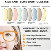 image:imageDUCO Kids Blue Light Glasses Girls Boys Computer Gaming Eyeglasses Anti UVBluelight Glasses for Kids Age 610 K028Orange White