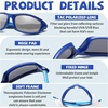 image:imageDUCO Kids Sunglasses Age 610 Boys Girls Polarized UV400 Youth Cycling Glasses Baseball Tennis Pickleball Softball RunningBlue Frame Blue Temple Mirror Lens