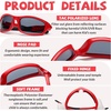 image:imageDUCO Kids Sunglasses Age 610 Boys Girls Polarized UV400 Youth Cycling Glasses Baseball Tennis Pickleball Softball RunningRed Frame Black Temple Grey Lens