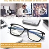 image:imageDUCO Luxury Carbon Fiber Temple Eyewear Blue Light Blocking Glasses for Men and Women Glasses for Computer Eye Strain 5221 Black Frame Blue Temple