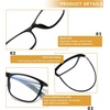 image:imageDUCO Luxury Carbon Fiber Temple Eyewear Blue Light Blocking Glasses for Men and Women Glasses for Computer Eye Strain 5221 Black Frame Blue Temple