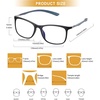 image:imageDUCO Luxury Carbon Fiber Temple Eyewear Blue Light Blocking Glasses for Men and Women Glasses for Computer Eye Strain 5221 Black Frame Blue Temple
