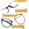 image:imageDUCO Luxury Carbon Fiber Temple Eyewear Blue Light Blocking Glasses for Men and Women Glasses for Computer Eye Strain 5222 Black Frame Blue Temple