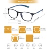 image:imageDUCO Luxury Carbon Fiber Temple Eyewear Blue Light Blocking Glasses for Men and Women Glasses for Computer Eye Strain 5222 Black Frame Blue Temple