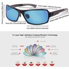 image:imageDUCO Mens Sports Style Polarized Sunglasses Carbon Fiber Unbreakable Frame X6 9019 Blue