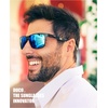 image:imageDUCO Mens Sunglasses Polarized Rectangle Sunglass for Men Lightweight Carbon Fiber UV400 Protection 8206