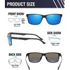 image:imageDUCO Mens Sunglasses Polarized Rectangle Sunglass for Men Lightweight Carbon Fiber UV400 Protection 8206