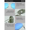 image:imageDUCO Pilot Style Mirrored Polarized Sunglasses UV400 Men And Women 8009