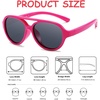image:imageDUCO Polarized Kids Aviator Sunglasses for Boys Girls Flexible Toddler Shades UV Protection Age 35 K011