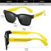 image:imageDUCO Polarized Kids Sunglasses Boys Cute Unbreakable Sunglasses for Kids UV400 Protection Age 510 K019Black Frame Yellow Temple