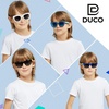 image:imageDUCO Polarized Kids Sunglasses Boys Cute Unbreakable Sunglasses for Kids UV400 Protection Age 510 K019Black Frame Yellow Temple