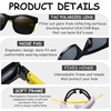 image:imageDUCO Polarized Kids Sunglasses Boys Cute Unbreakable Sunglasses for Kids UV400 Protection Age 510 K019Black Frame Yellow Temple