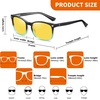 image:imageDUCO Polarized Night Vision Glasses for Men and Women Yellow Safety Driving Glasses with UV Protection and Anti Glare Black Blue