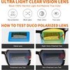 image:imageDUCO Polarized Night Vision Glasses for Men and Women Yellow Safety Driving Glasses with UV Protection and Anti Glare Black Blue