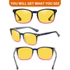 image:imageDUCO Polarized Night Vision Glasses for Men and Women Yellow Safety Driving Glasses with UV Protection and Anti Glare Blue Purple