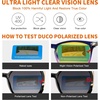 image:imageDUCO Polarized Night Vision Glasses for Men and Women Yellow Safety Driving Glasses with UV Protection and Anti Glare Blue Purple