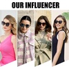 image:imageDUCO Polarized Oversized Sunglasses for Women Trendy Mirrored Shades Round Light Weight UV400 Sun Glasses DC2340Brown Frame Brown Lens