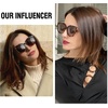 image:imageDUCO Polarized Oversized Sunglasses for Women Trendy Mirrored Shades Round Light Weight UV400 Sun Glasses DC2340Tortoise Frame Brown Lens