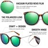 image:imageDUCO Polarized Oversized Sunglasses for Women Trendy Mirrored Shades Round Light Weight UV400 Sun Glasses DC2340Tortoise Frame Revo Green Mirror