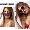 image:imageDUCO Polarized Oversized Sunglasses for Women Trendy Mirrored Shades Round Light Weight UV400 Sun Glasses DC2340Transparent Grey Frame Silver Mirror