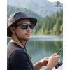 image:imageDUCO Polarized Square Sunglasses UV400 Protection amp HD for Unisex 6288A01 Transparent Blue Frame Grey Lens